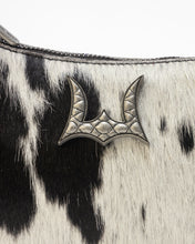 Load image into Gallery viewer, Dannia Medium Purse In Black &amp; White Cowhide