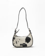 Load image into Gallery viewer, Dannia Medium Purse In Black &amp; White Cowhide