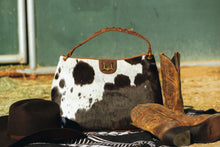 Load image into Gallery viewer, Lw Large Hobo Bag In Black &amp; White Cowhide
