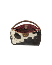 Load image into Gallery viewer, Lw Large Hobo Bag In Black &amp; White Cowhide