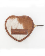 Load image into Gallery viewer, Cupid Coin Pouch In Brown &amp; White Cowhide