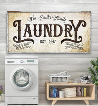 Load image into Gallery viewer, Family Laundry Sign II