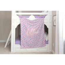 Load image into Gallery viewer, Lillian Leopard Personalized Minky Blanket