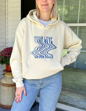 Load image into Gallery viewer, Love Never Fails Cream Unisex Hoodie