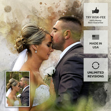 Load image into Gallery viewer, Gift For Spouse Watercolor Portrait Custom Wall Art