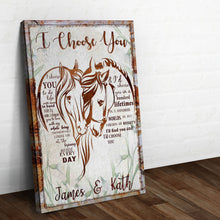 Load image into Gallery viewer, I Choose You Couple Horse Sign