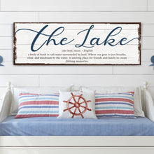 Load image into Gallery viewer, The Definition Of Lake Sign