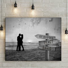 Load image into Gallery viewer, Monochrome Sunset Couple Sign