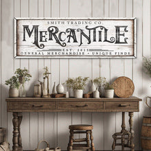 Load image into Gallery viewer, Personalized Mercantile Sign
