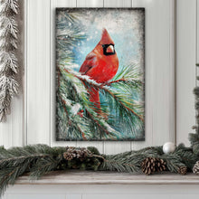 Load image into Gallery viewer, Vintage Cardinal Christmas Wall Art