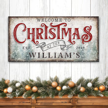 Load image into Gallery viewer, Family Welcome To Christmas Sign IV