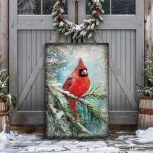 Load image into Gallery viewer, Vintage Cardinal Christmas Wall Art