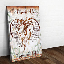 Load image into Gallery viewer, I Choose You Couple Horse Sign
