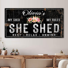 Load image into Gallery viewer, Personalized She Shed Sign IX