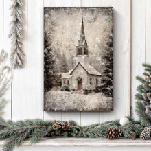 Load image into Gallery viewer, Vintage Church Christmas Wall Art IV