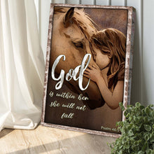 Load image into Gallery viewer, God Is Within Her She Will Not Fall Psalm 46:5 Faith Sign IV