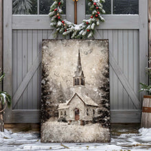 Load image into Gallery viewer, Vintage Church Christmas Wall Art IV