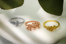 Load image into Gallery viewer, Eternal Bloom Birth Month Flower Ring with Sparkling CZ Diamond