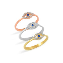 Load image into Gallery viewer, Elysian Evil Eye Rings – Stylish Protection Against Negativity