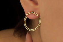 Load image into Gallery viewer, Sparkle &amp; Shine Round Ear Jacket Earrings with Dazzling CZ Zircon