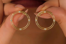 Load image into Gallery viewer, Sparkle &amp; Shine Round Ear Jacket Earrings with Dazzling CZ Zircon
