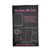 Load image into Gallery viewer, MJ Rechargeable LED Travel Mirror