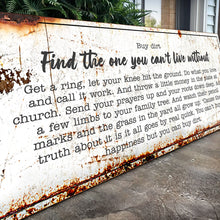 Load image into Gallery viewer, Find The One You Can't Live Without Family Sign