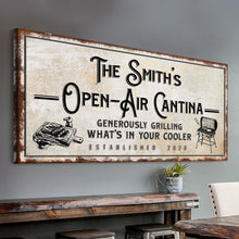 Load image into Gallery viewer, Family Open Air Cantina Sign