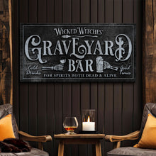 Load image into Gallery viewer, Wicked Witches' Graveyard Bar Halloween Sign II