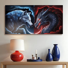 Load image into Gallery viewer, 3D Dragon and Wolf Wall Art