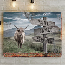 Load image into Gallery viewer, Highland Cow Rustic Sign