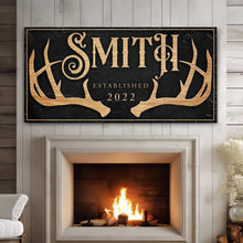 Load image into Gallery viewer, Personalized Family Antler Sign