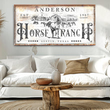 Load image into Gallery viewer, Family Horse Ranch Rustic Sign