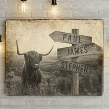 Load image into Gallery viewer, Highland Cow Rustic Sign