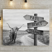 Load image into Gallery viewer, Highland Cow Rustic Sign