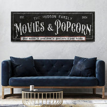 Load image into Gallery viewer, Personalized Movies &amp; Popcorn Sign II
