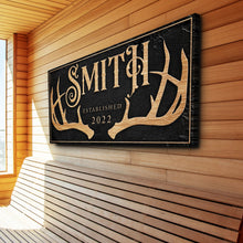 Load image into Gallery viewer, Personalized Family Antler Sign