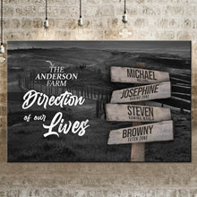 Load image into Gallery viewer, Direction Of Our Lives Family Farm Names Sign