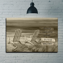 Load image into Gallery viewer, Monochrome Beach Name Sign