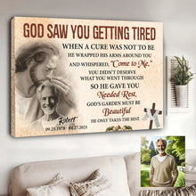 Load image into Gallery viewer, Personalized God Saw You Getting Tired Memorial Sign III