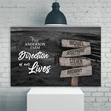 Load image into Gallery viewer, Direction Of Our Lives Family Farm Names Sign