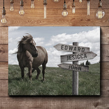 Load image into Gallery viewer, Classic Horse Family Name Sign
