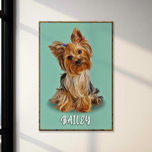 Load image into Gallery viewer, Pet Pastel Portrait- Yorkshire Terrier Sign