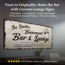 Load image into Gallery viewer, Basement Bar And Lounge Sign