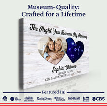 Load image into Gallery viewer, Mother's Day Sign The Night You Became My Mommy