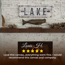 Load image into Gallery viewer, Rustic Lake Arrow Sign