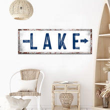 Load image into Gallery viewer, Rustic Lake Arrow Sign