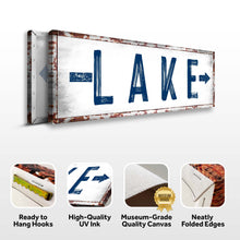 Load image into Gallery viewer, Rustic Lake Arrow Sign