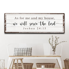 Load image into Gallery viewer, Joshua 24:15 - We Will Serve The Lord Vintage Sign VII