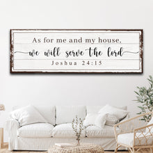 Load image into Gallery viewer, Joshua 24:15 - We Will Serve The Lord Vintage Sign VII